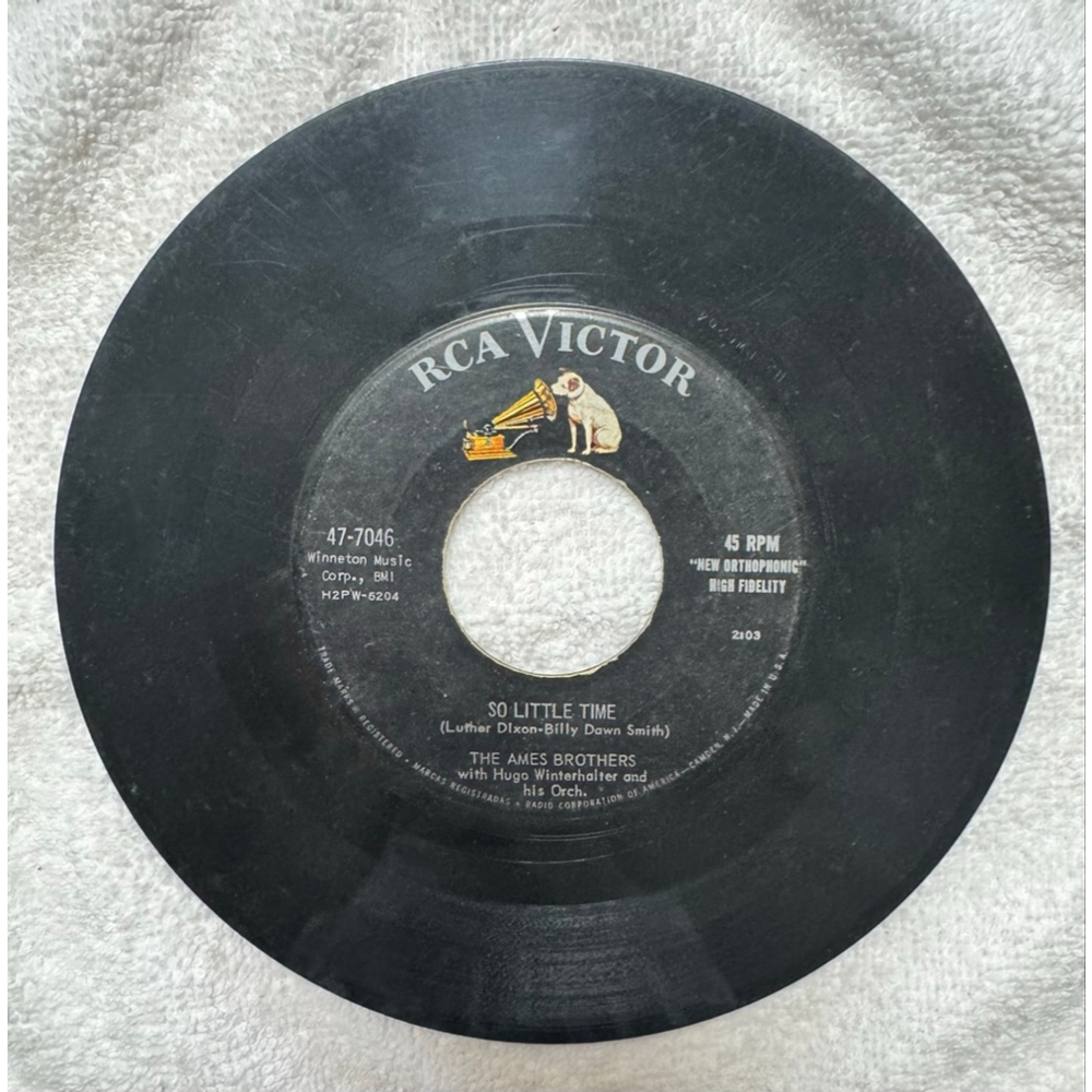 1957 RCA Records 45 RPM The Ames Brothers “Melodie D'Amour”